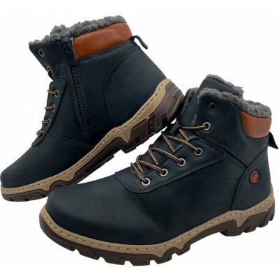 Pánské modré šněrovací zimní boty 01 modré – Hledejceny.cz