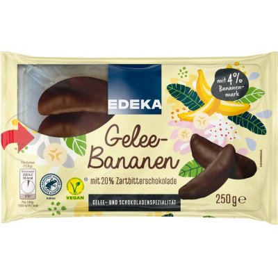 Edeka Banánky v želé obalované v hořké čokoládě 250 g – Sleviste.cz