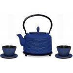 Čajová zahrada Japonská litinová souprava Arare modrá 1400ml – Sleviste.cz
