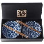 Made In Japan Set misek Blue Plum Design s hůlkami 500 ml – Zboží Dáma