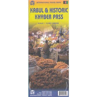 plán Kabul and Historic Khyber Pass 1:16,5 t. 1:1 mil.