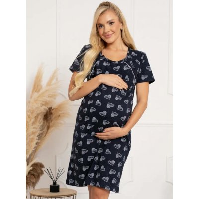 Kojicí noční košile 21278 Hearts Black – Sleviste.cz