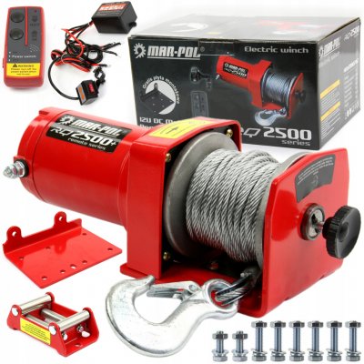 Elektrický naviják 12V Mar-Pol 2500 lbs dálkové ovládání 15 m – Hledejceny.cz