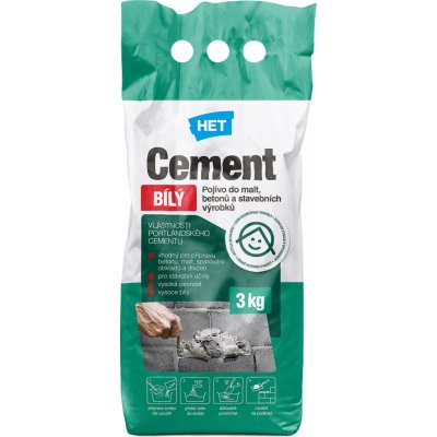 HET Cement bílý Balení: 3 kg – Zbozi.Blesk.cz