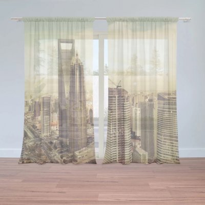 Sablio Záclony Mrakodrapy 4: 2ks 150x250cm – Hledejceny.cz