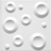 Impol Trade 3D 0008 50 x 50 cm, CIRCLES bílá 1ks