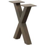 Omaxi Nohy konferenčního stolku ve tvaru X 2 ks přírodní ocel 37 x 30-31 cm ocel 315359 – Zboží Dáma