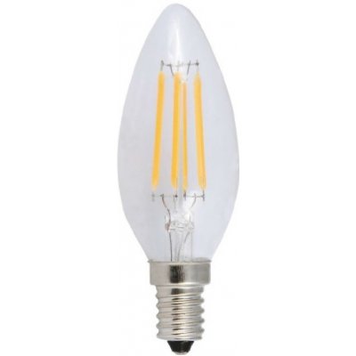 Diolamp LED Filament Candle žárovka čirá C35 4W/230V/E14/6500K/500Lm/360°