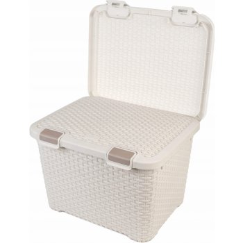 Curver Úložný box Rattan Style 43 l krémová