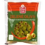 Fine Life Olivy zelené s paprikovou pastou 195 g – Sleviste.cz