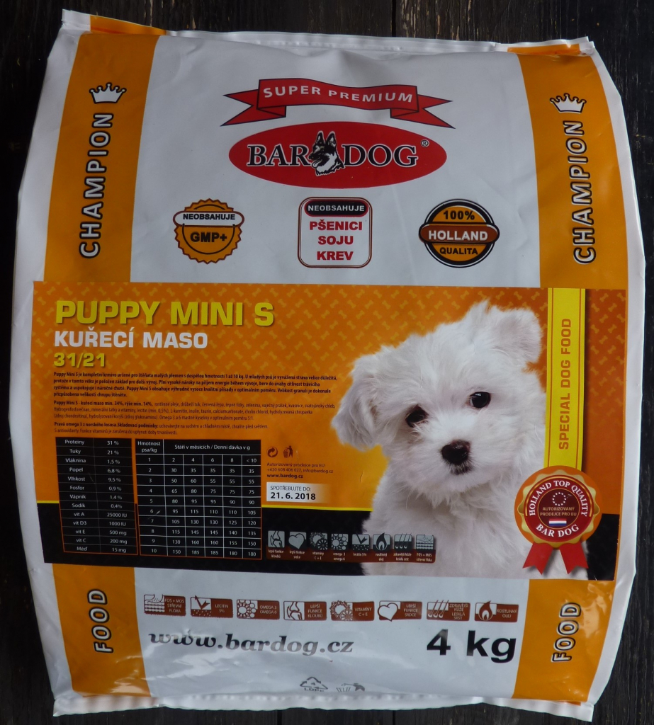 Bardog Super Prémium Puppy Mini S 31/21 4 kg