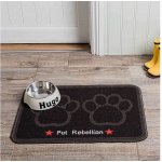 Kobereček pod misku PET REBELLION 40 x 60 cm Černý/béžový + tlapky – Hledejceny.cz