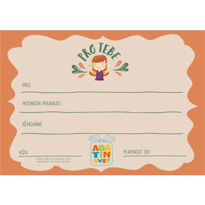 Agátin dárkový voucher: 1000 Kč – Zboží Mobilmania