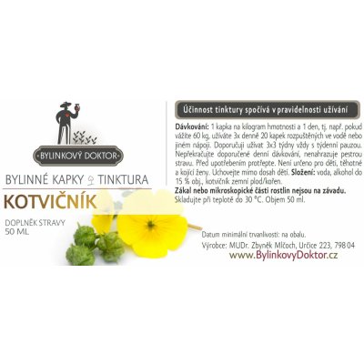 Dr.Popov Kotvičník pozemní s vrbovkou originální bylinné kapky 50 ml – Zbozi.Blesk.cz