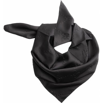 Biju dámský hedvábný čtvercový šátek YF463-35 s potiskem C černá 7200720-2 – Sleviste.cz