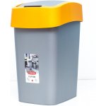 Curver FLIP BIN 25 l šedostříbrná / žlutá – Zboží Dáma