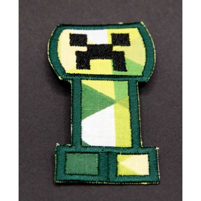 Nažehlovací záplata - Minecraft Creeper - Syčák - rozměr 3,8 cm x 6,5 cm – Sleviste.cz