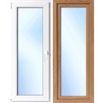 OknaDvereNaMiru.cz Plastové balkonové dveře Otevíravé i sklopné levé zlatý dub / bílá 80 x 200 cm – Hledejceny.cz