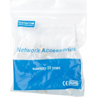 DATACOM Konektor RJ45 UTP 8p8c Cat5e 10ks (drát), 4121 – Hledejceny.cz