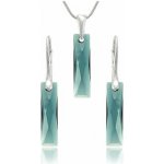 Swarovski Elements Queen Baguette krystal Stříbrná sada 39022.2 – Zboží Dáma