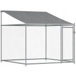 vidaXL Klec pro psy se střechou a dvířky šedá 200 x 200 x 200 cm – Sleviste.cz