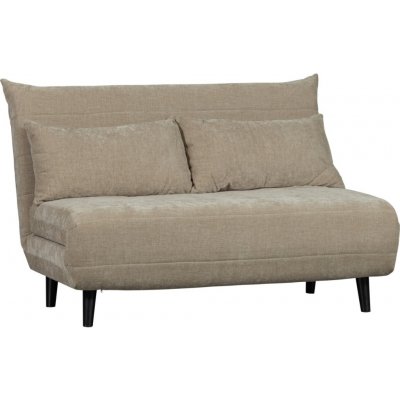 Woood Béžová žinylková dvoumístná rozkládací pohovka Xem 122 cm – Sleviste.cz