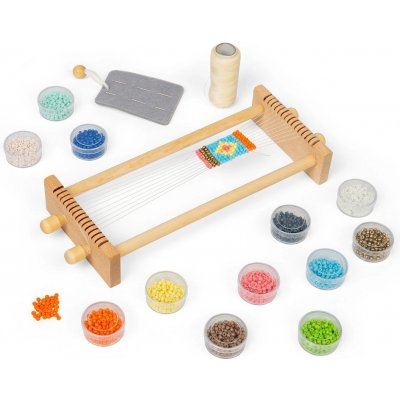 Bigjigs Toys Tkalcovský stav na korálky – Zboží Dáma