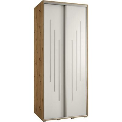 DobreSny DAVOS 8 120 cm DUB Artisan / bílá / stříbrné – Zboží Dáma