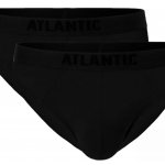 Atlantic pánské slipy 016 black 2 Pack černá – Zboží Dáma
