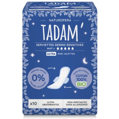 Tadam Dámské vložky z BIO bavlny Noční 10 ks – Zboží Dáma