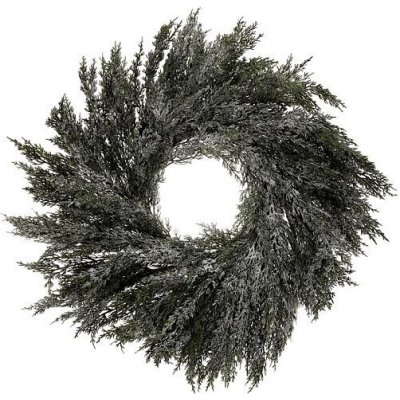 Autronic Věnec z túje - umělý, pr. 70 cm zelený, ojíněný VED013 Zelená, Plast – Zboží Dáma