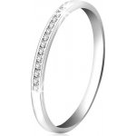 Šperky Eshop Briliantový prsten z bílého zlata blýskavá linie drobných čirých diamantů S3BT505.38 – Zboží Mobilmania