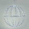 Vánoční osvětlení ACA Lighting D30 CM stříbrná koule 144 LED CW 220-240V IP44 3m transparentní napájecí kabel X0614424226