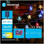 Aigostar B.V. Aigostar LED Solární vánoční řetěz 50xLED 8 funkcí 12m IP65 multicolor AI1194 – Hledejceny.cz