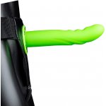 Ouch! Glow in the Dark Textured Curved Hollow Strap on 8" 20 cm – Zboží Dáma