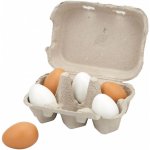 Viga Dřevěné vajíčka v krabičce 6 ks – Zbozi.Blesk.cz