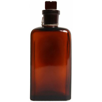 Láhev skleněná hranatá s broušeným hrdlem 250 ml hnědá – Hledejceny.cz