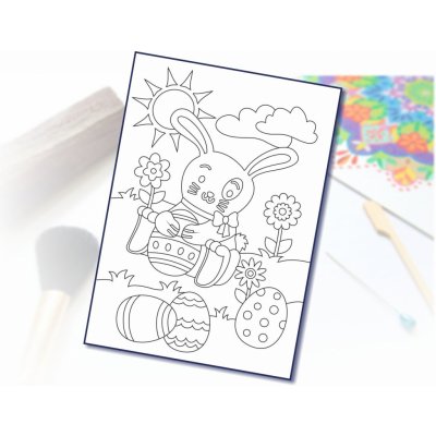 Radost v písku Šablona na pískování velikonoční zajíček Varianta: A5 148 x 210 mm – Zboží Dáma