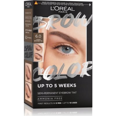 L'Oréal Paris Brow Color Semi-Permanent Eyebrow Tint 6.0 Light Brunette 1 ml – Zboží Dáma