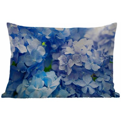 MuchoWow Vnější polštář Hortenzie Vodní kapka Květinová Botanická Modrá 50x30 – Zboží Mobilmania