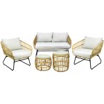 Pro-Tech shop Zahradní nábytková souprava – hnědá, polštáře – šedé 62051 ABI7534 – Sleviste.cz