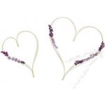 Dekorační srdce na auto - ratan s fialovým zdobením 2 ks – Zbozi.Blesk.cz