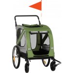 PawHut přívěs pro psy skládací kočárek pro psy s odrazkami rychloupínací voděodolný tkanina oxford ocel 140 x 71 x 83 cm – Sleviste.cz