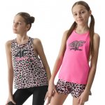 4F 2-Pack dívčí top na ramínkách F1141 růžový + leopardí – Zbozi.Blesk.cz