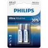 Baterie primární Philips Ultra Alkaline AA 2ks LR6E2B/10