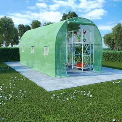 Petrashop 9 m² 4,5 x 2 x 2 m Zelená – Sleviste.cz