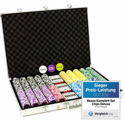 Garthen 1029 Pokerový kufr 1000 ks žetonů ULTIMATE – Zboží Dáma