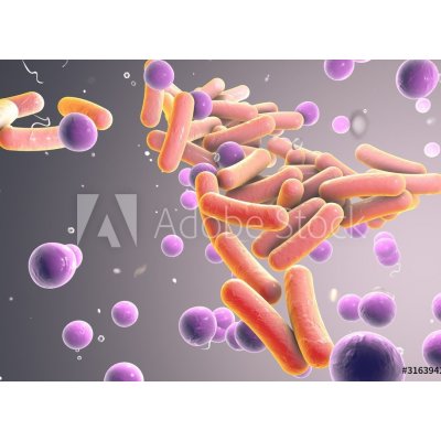 WEBLUX 316394282 Samolepka fólie Medicine Bacteria and virus Picture Medicína Bakterie a viry Obrázek, rozměry 100 x 73 cm – Zboží Mobilmania