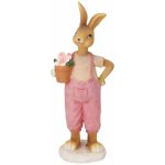 Velikonoční dekorace zajíc/zaječice růžový 1ks, 11x7cm 2x24cm Zaječice – Zboží Mobilmania