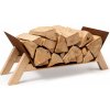 Dřevník Blumfeldt Firebowl Kindlewood L Rust, stojan na dřevo, lavička, 104 x 40 x 35 cm, bambus, zinek